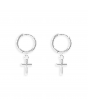Boucles d'oreilles croix en...