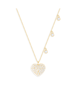 Collier cœur plaqué or avec...