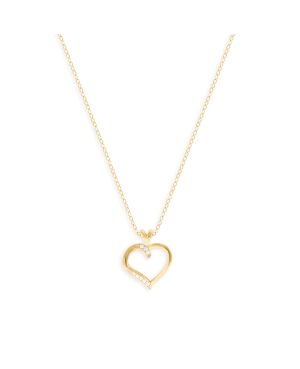 Collier cœur plaqué or avec...