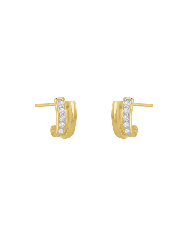 boucles d'oreilles plaqué or